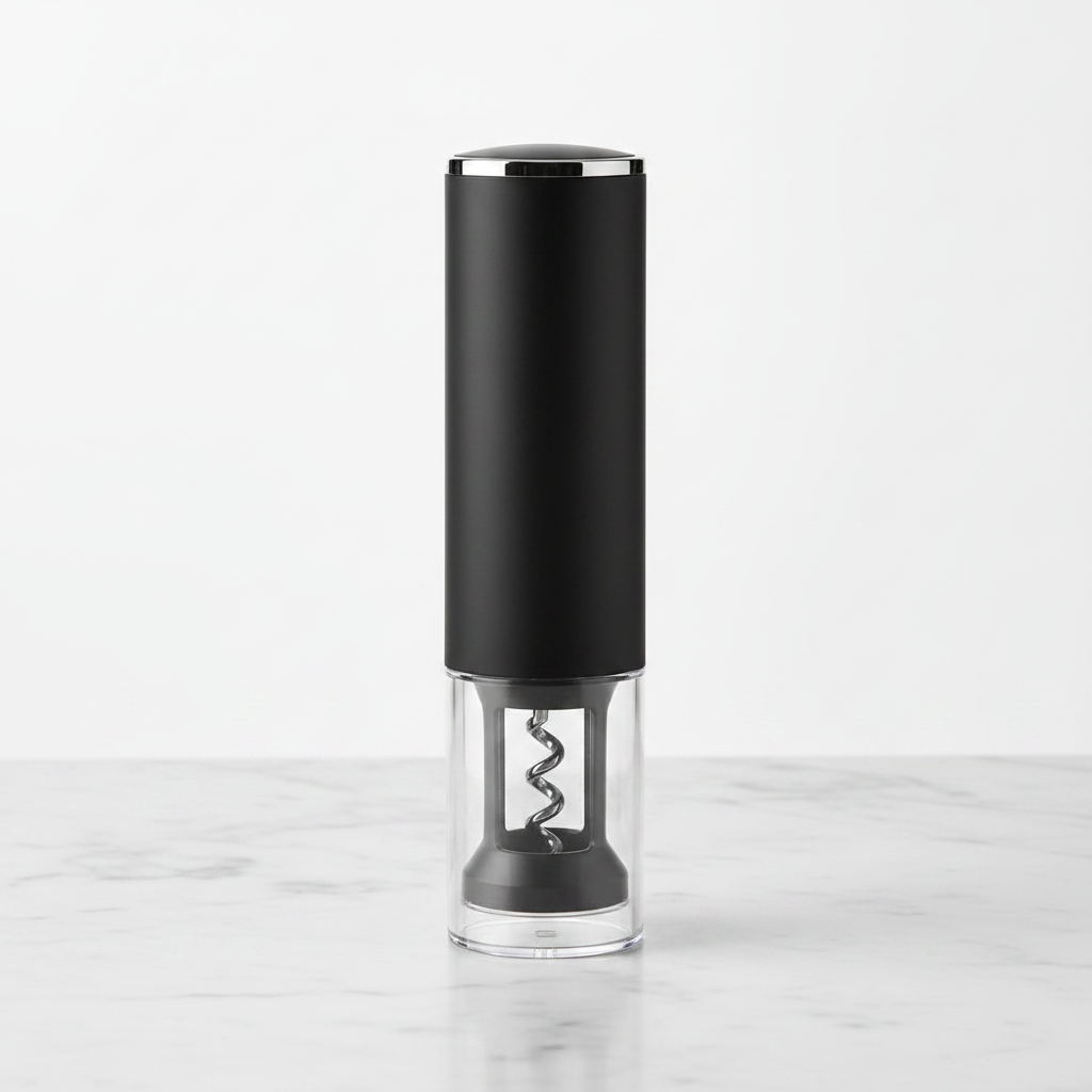 Automatic Electric Corkscrew - studio shot on white marble