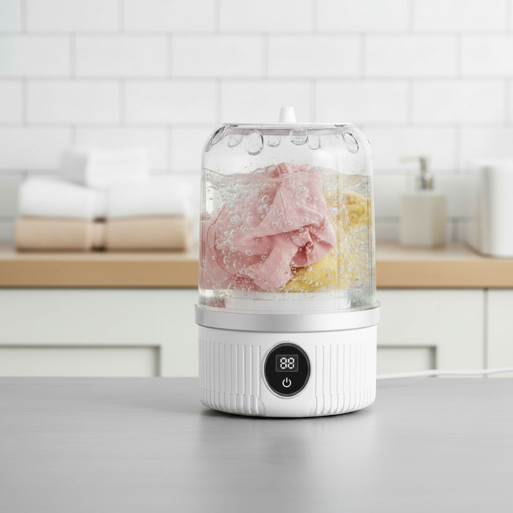 Mini Washing Machine - Pink & Yellow Underwear